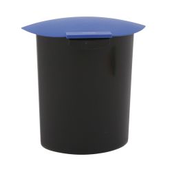 Inzet 6 ltr met deksel - zwart/blauw