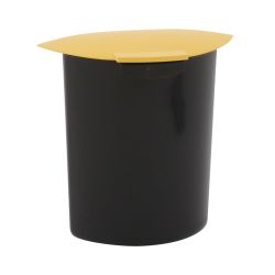 Inzet 6 ltr met deksel - zwart/geel
