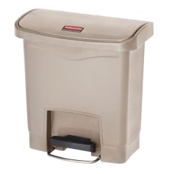 Rubbermaid Slim Jim Step On container Front Step kunststof 15 ltr - beige