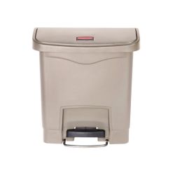 Rubbermaid Slim Jim Step On container Front Step kunststof 15 ltr - beige