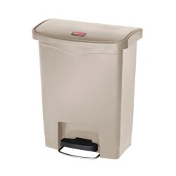 Rubbermaid Slim Jim Step On container Front Step kunststof 30 ltr - beige