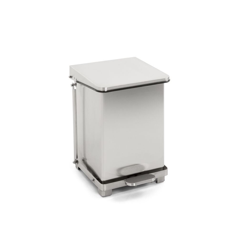 Industriële pedaalemmer 27 ltr - mat RVS