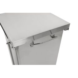 Industriële pedaalemmer 45 ltr - mat RVS