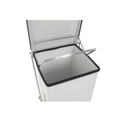 Industriële pedaalemmer 45 ltr - wit
