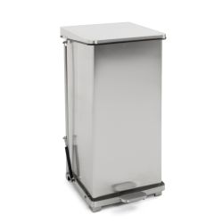 Industriële pedaalemmer 90 ltr - mat RVS