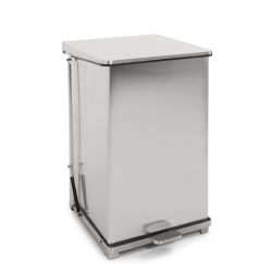 Industriële pedaalemmer 152 ltr - mat RVS