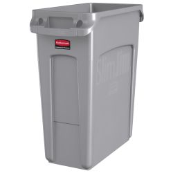Rubbermaid Slim Jim met luchtsleuven 60 ltr - grijs