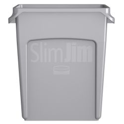 Rubbermaid Slim Jim met luchtsleuven 60 ltr - grijs
