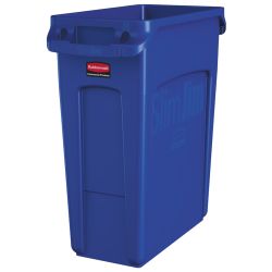 Rubbermaid Slim Jim met luchtsleuven 60 ltr - blauw