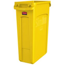 Rubbermaid Slim Jim met luchtsleuven 87 ltr - geel