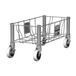 Rubbermaid Slim Jim enkelvoudige RVS dolly - RVS