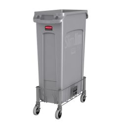 Rubbermaid Slim Jim enkelvoudige RVS dolly - RVS