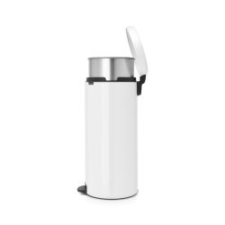 Brabantia Pedaalemmer newIcon 30 ltr met metalen binnenemmer - wit