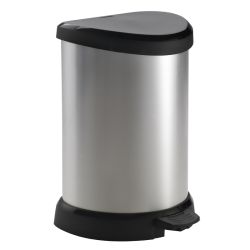 Pedaalemmer Decobin 20 ltr - zilver/zwart