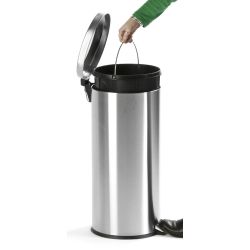Pedaalemmer 30 ltr - mat RVS