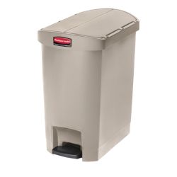Rubbermaid Slim Jim Step On container End Step kunststof 30 ltr - beige