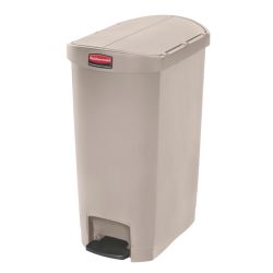 Rubbermaid Slim Jim Step On container End Step kunststof 50 ltr - beige