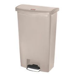 Rubbermaid Slim Jim Step On container Front Step kunststof 68 ltr - beige