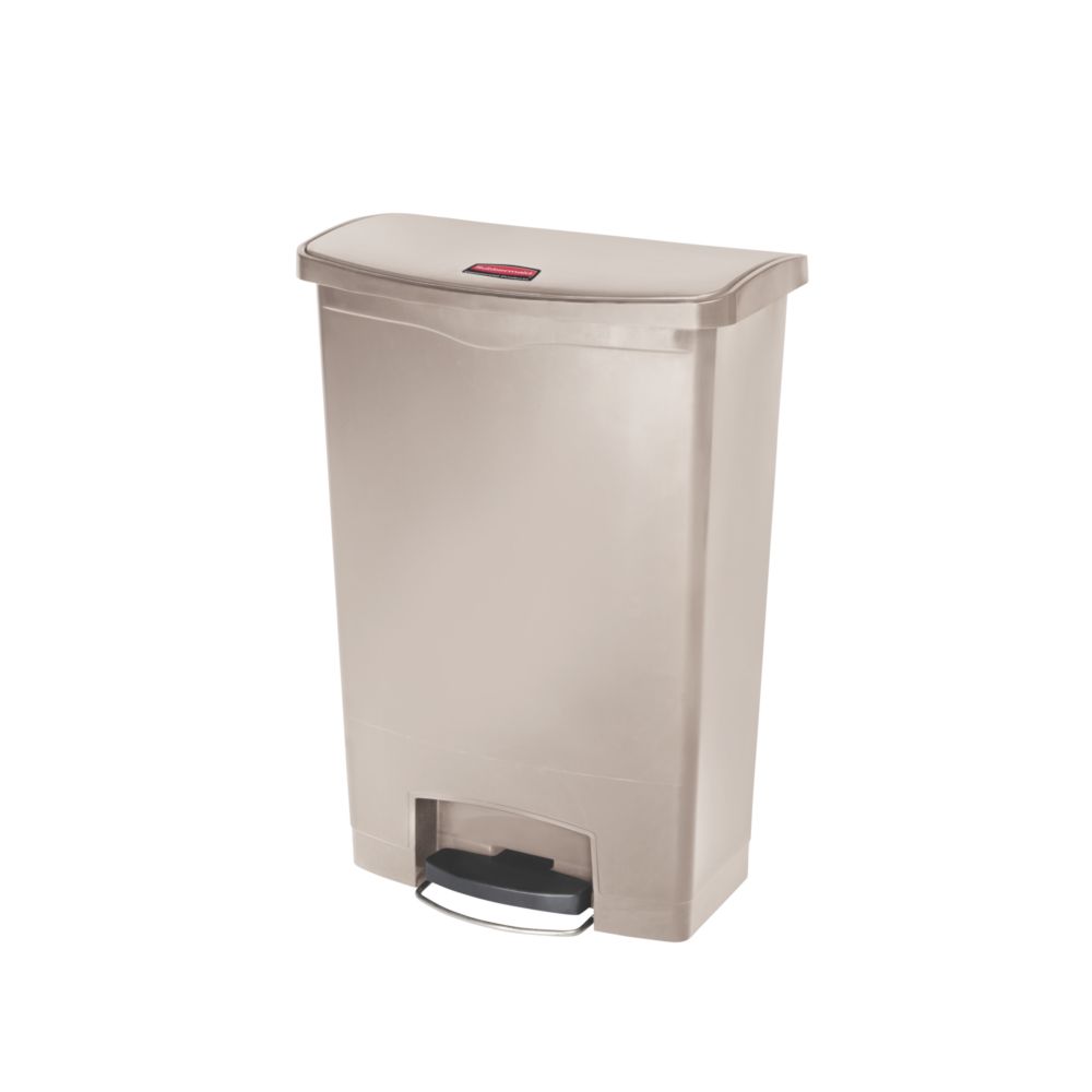 Rubbermaid Slim Jim Step On container Front Step kunststof 90 ltr - beige