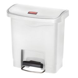 Rubbermaid Slim Jim Step On container Front Step kunststof 15 ltr - wit