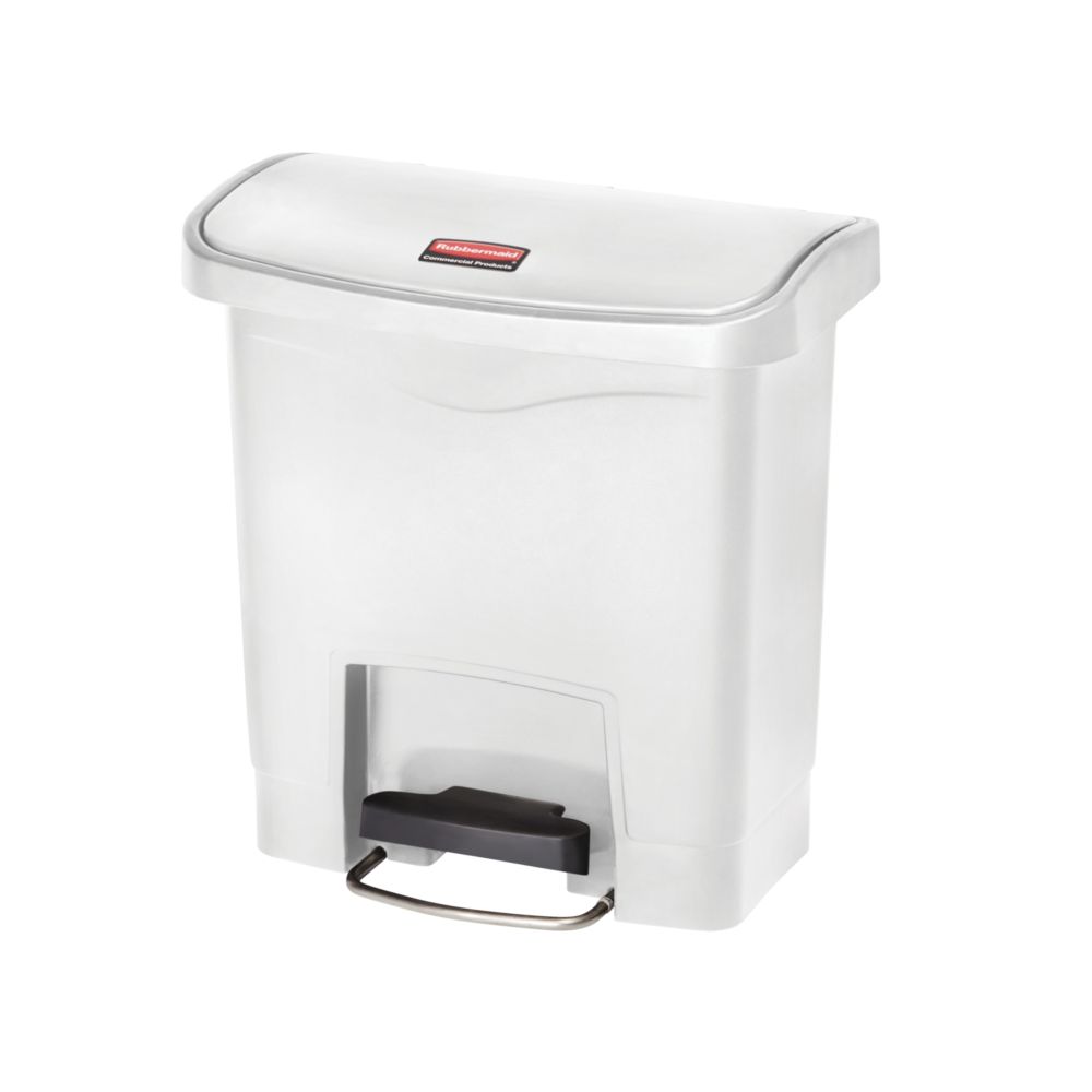 Rubbermaid Slim Jim Step On container Front Step kunststof 15 ltr - wit
