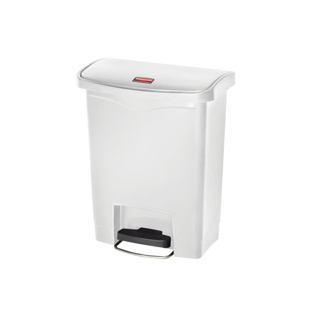 Rubbermaid Slim Jim Step On container Front Step kunststof 30 ltr - wit