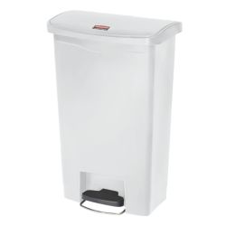 Rubbermaid Slim Jim Step On container Front Step kunststof 50 ltr - wit