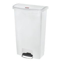 Rubbermaid Slim Jim Step On container Front Step kunststof 68 ltr - wit