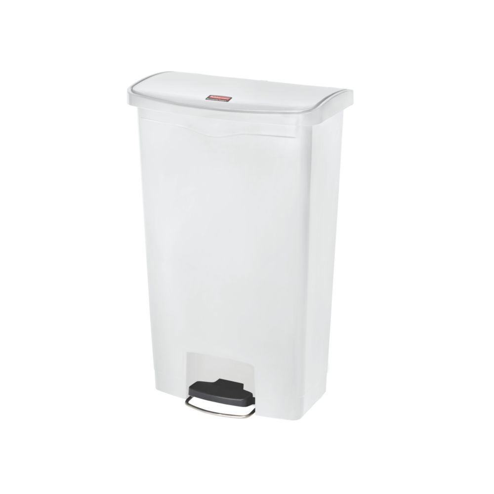 Rubbermaid Slim Jim Step On container Front Step kunststof 68 ltr - wit