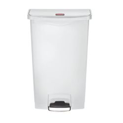 Rubbermaid Slim Jim Step On container Front Step kunststof 68 ltr - wit