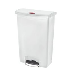 Rubbermaid Slim Jim Step On container Front Step kunststof 90 ltr - wit