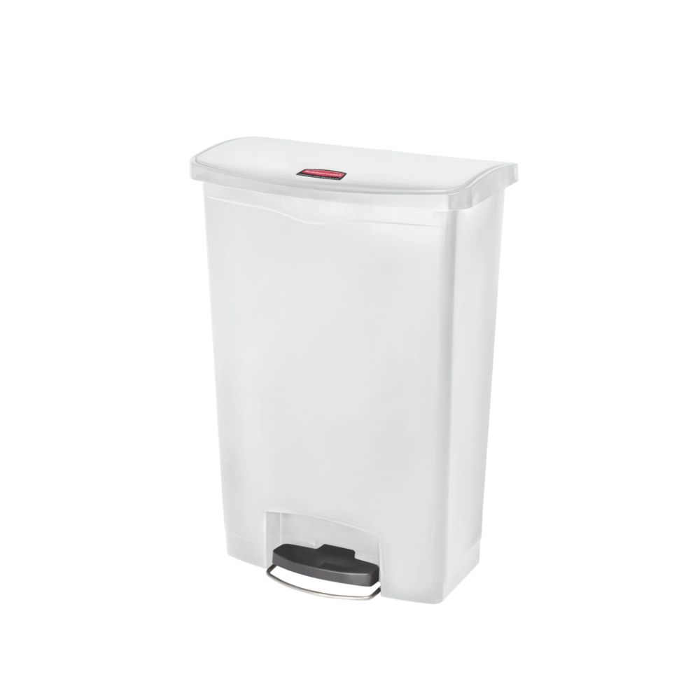 Rubbermaid Slim Jim Step On container Front Step kunststof 90 ltr - wit
