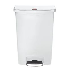 Rubbermaid Slim Jim Step On container Front Step kunststof 90 ltr - wit