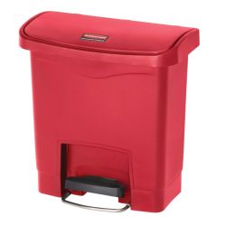 Rubbermaid Slim Jim Step On container Front Step kunststof 15 ltr - rood