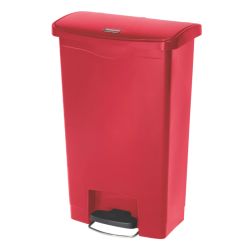 Rubbermaid Slim Jim Step On container Front Step kunststof 50 ltr - rood