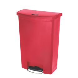 Rubbermaid Slim Jim Step On container Front Step kunststof 90 ltr - rood