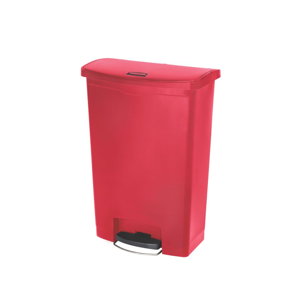 Rubbermaid Slim Jim Step On container Front Step kunststof 90 ltr - rood