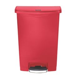 Rubbermaid Slim Jim Step On container Front Step kunststof 90 ltr - rood