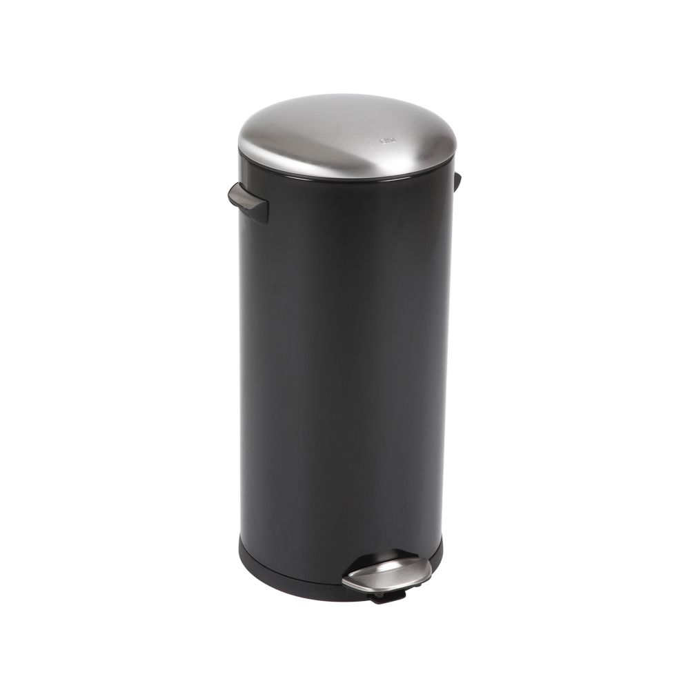 EKO Pedaalemmer Belle Deluxe 30 ltr - zwart/mat RVS