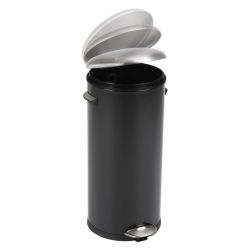 EKO Pedaalemmer Belle Deluxe 30 ltr - zwart/mat RVS