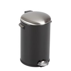 EKO Pedaalemmer Belle Deluxe 12 ltr - zwart/mat RVS