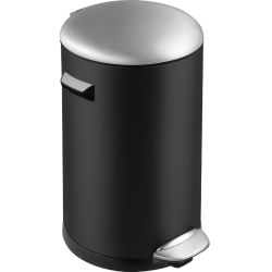 EKO Pedaalemmer Belle Deluxe 20 ltr - zwart/mat RVS
