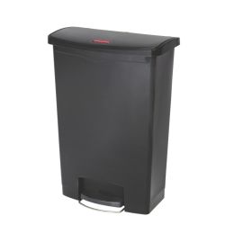 Rubbermaid Slim Jim Step On container Front Step kunststof 90 ltr - zwart