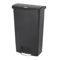 Rubbermaid Slim Jim Step On container Front Step kunststof 68 ltr - zwart