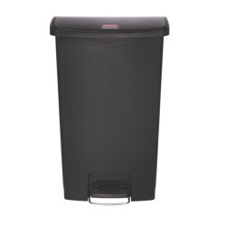 Rubbermaid Slim Jim Step On container Front Step kunststof 68 ltr - zwart