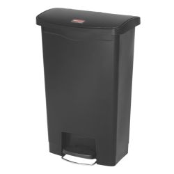 Rubbermaid Slim Jim Step On container Front Step kunststof 50 ltr - zwart