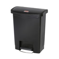 Rubbermaid Slim Jim Step On container Front Step kunststof 30 ltr - zwart