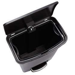 Rubbermaid Slim Jim Step On container Front Step kunststof 30 ltr - zwart