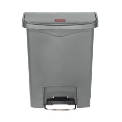 Rubbermaid Slim Jim Step On container Front Step kunststof 30 ltr - grijs