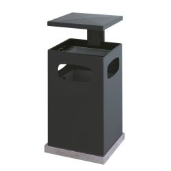 As-papierbak met afneembaar afdak 80 ltr - antraciet